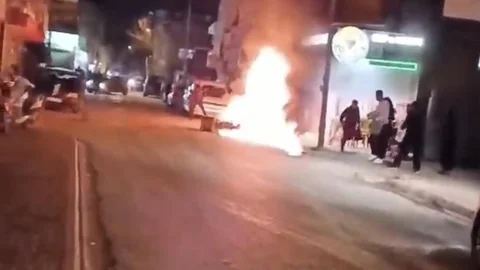 Adana'da Motosiklet Yangını