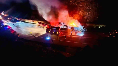 Antalya'da Tır Yangını Gerçekleşti