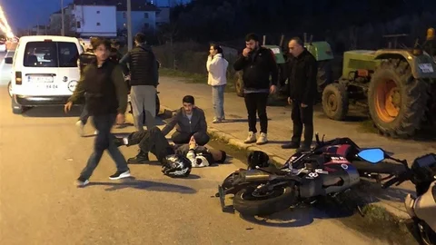 Samsun'da Motosiklet Kazası