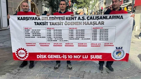 Karşıyaka Belediyesi İşçileri Eylemde