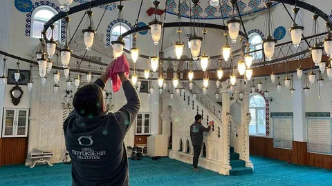 Ordu'da Camilerde Temizlik Çalışması