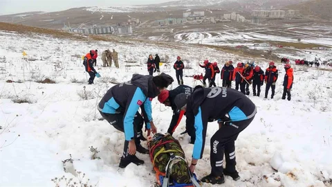 Bayburt’ta Çığ Tatbikatı Gerçekleşti
