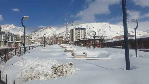 Başkale'de Kar Yağışı Etkili Oldu