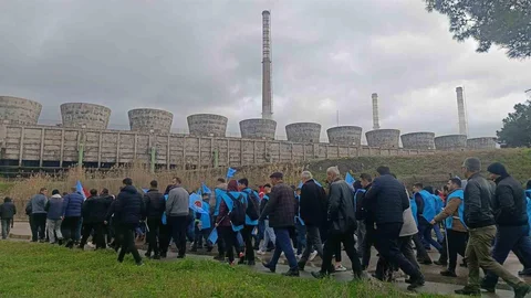 Konya'da İşçiler Eylem Yaptı