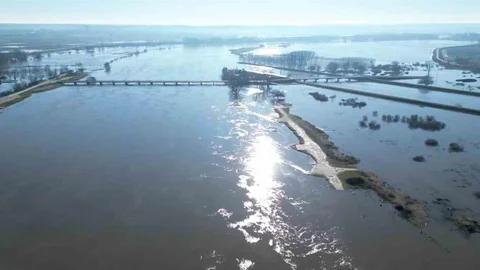 Edirne'de Meriç Nehri Taştı