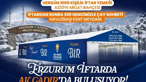 Erzurum'da Her Gün İftar Sofrası