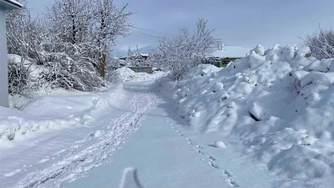 Karlıova'da Devam Eden Kar Yağışı