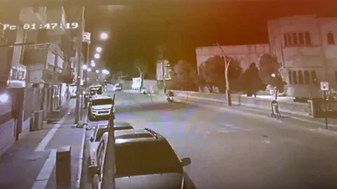 Mardin’de Motosiklet Kazası Güvenlik Kamerasında
