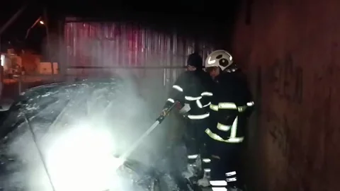 Mardin'de Park Halindeki Araç Yangını