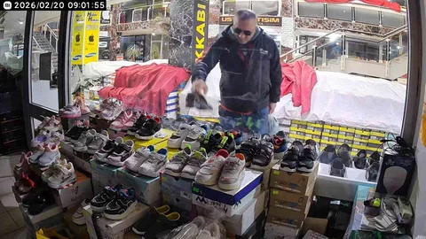 Elazığ'da Ayakkabı Hırsızlığı