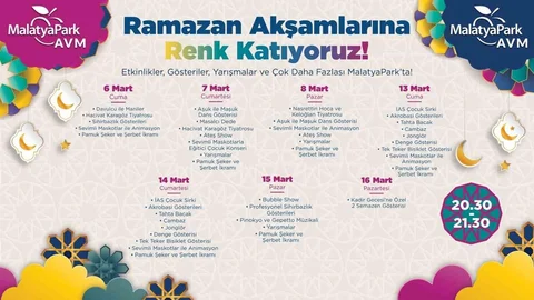 Malatya'da Ramazan Etkinlikleri Başlıyor