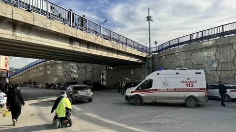 Karabük'te köprüde korku dolu anlar