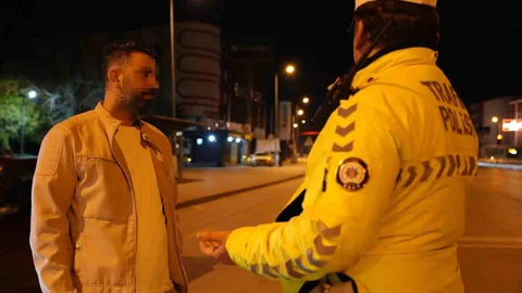 Denizli'de Alkollü Sürücüyle İlginç Olay