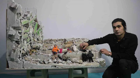 Hatay'da Deprem Minyatürü Yapıldı