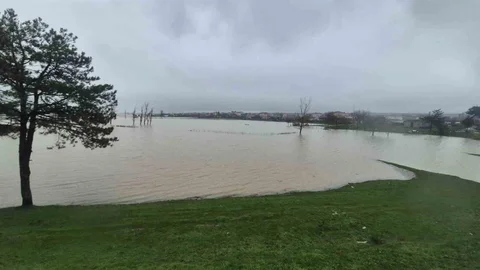 Edirne'de Meriç Nehri Taştı