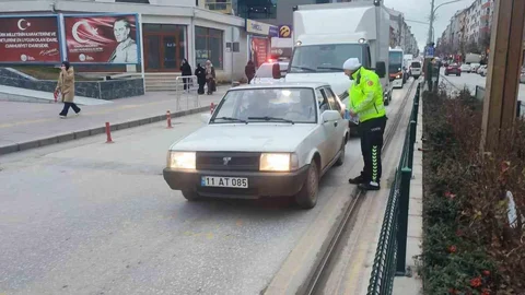 Bozüyük'te Yaya Geçidi Uygulaması Yapıldı