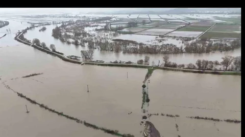 Meriç Nehri Taştı, Tarım Arazileri Sular Altında Kaldı