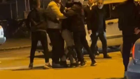 Çankırı'da Trafikte Kavga Görüntülendi