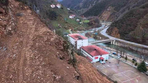Giresun'da Okul Heyelan Riskine Karşı Koruma Altında