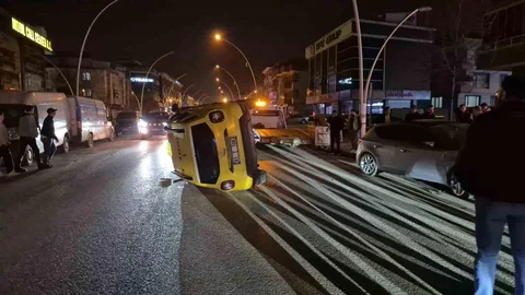Düzce'de Taksi Kazası Yaşandı