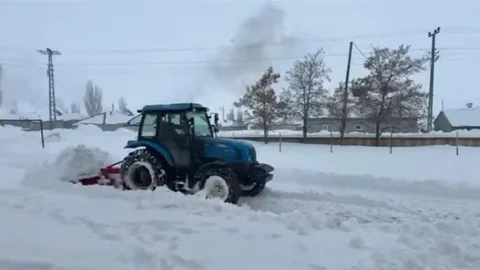 Diyadin'de Kar Engel Olmadı