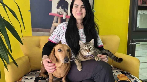 Eskişehir'de Kedi ve Köpek Dostluğu