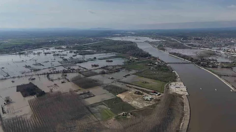 Edirne'de Taşkın Sonrası Havadan Görüntüleme