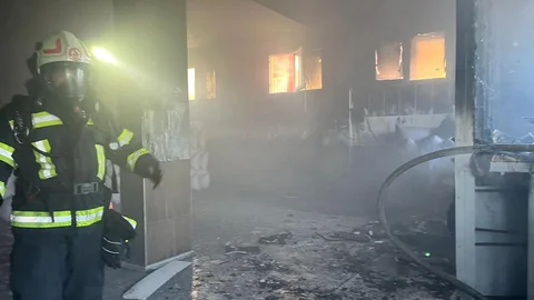 Denizli'de Kuruyemiş Fabrikasında Yangın Çıktı