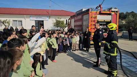 Nazilli'de Öğrencilere Yangın Eğitimi Verildi