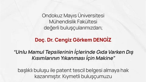 Ondokuz Mayıs Üniversitesi'nden İki Yeni Patent