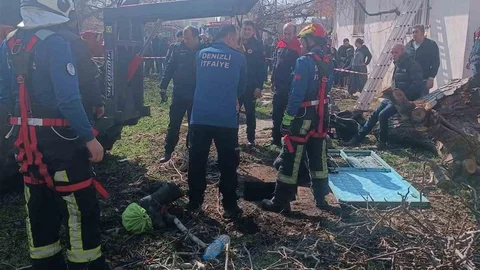 Denizli'de Kadın Su Kuyusuna Düştü
