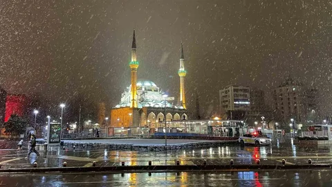 Kayseri'de Kar Yağışı Etkili Oldu