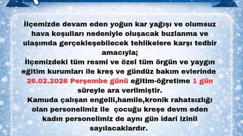 Bingöl'de Eğitime Kar Engeli