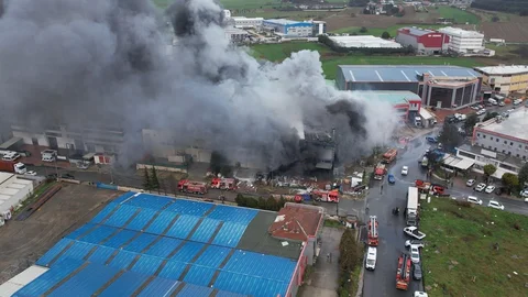 Silivri'de Fabrikada Yangın Çıktı