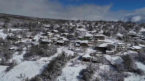 Karabük'te Dronla Kar Manzaraları Görüntülendi