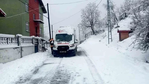 Bartın'da Kar Yağışı Etkili Oluyor