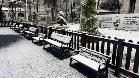 Tokat'ta Kar Yağışı Etkili Oldu