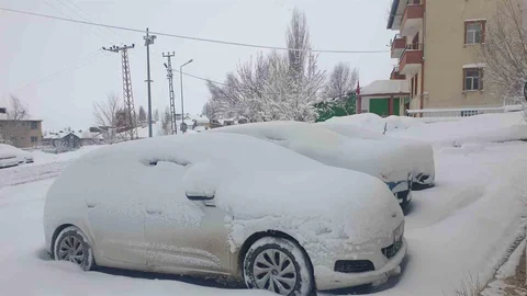 Başkale'de Kar Yağışı Etkili Oldu