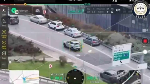 Beykoz'da Dronla Trafik Denetimi Yapıldı