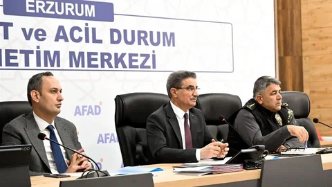Erzurum'da Afet ve Acil Durum Toplantısı Yapıldı