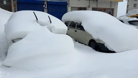 Yüksekova'da Yoğun Kar Yağışı Etkili Oldu