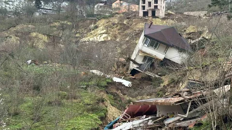 Ordu’da Heyelan Sonrası Hasar Büyüdü