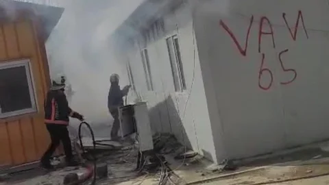 Malatya'da Şantiyede Yangın Çıktı
