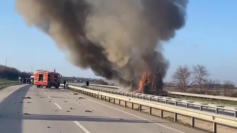 Edirne'de Tır Yangını