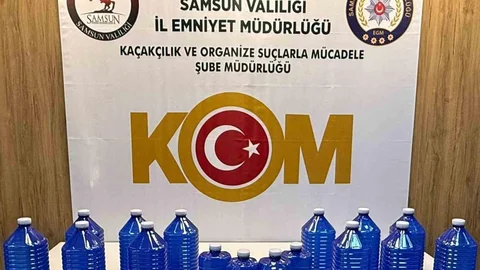 Samsun'da Etil Alkol Ele Geçirildi