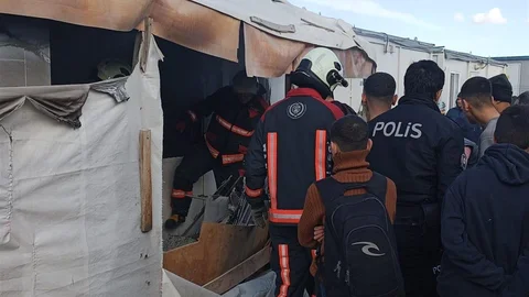 Malatya'da Konteyner Yangını