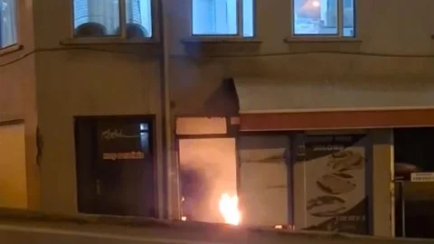 Tavşanlı'da Kalorifer Kazanı Alev Aldı