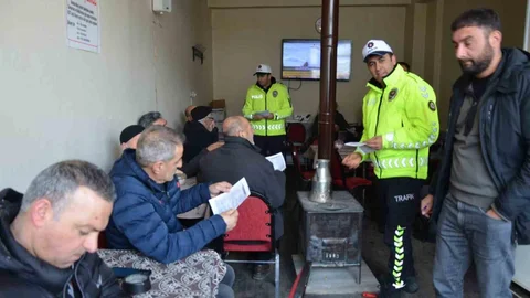 Erzincan Tercan'da Trafik Ekipleri Çalışmalara Başladı