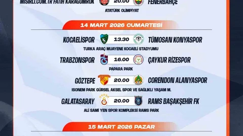 Trendyol Süper Lig 26-27. Hafta Programı Açıklandı