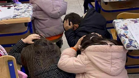 Güzelyurt'ta Öğrencilere Tatbikat Eğitimi